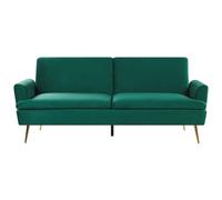 Beliani Sofa Bed 3 Seater Vettre Velvet Dark Green