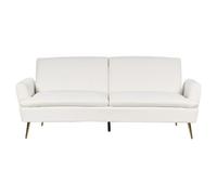 Beliani Velvet Sofa Bed Off-white Vettre, White