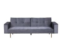 Sofa Bed VISNES Grey Velvet