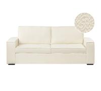 Beliani Sofa Bed 3 Seater Vuokatti Boucle Off-White