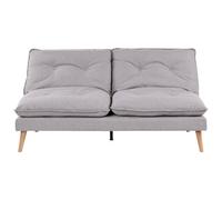Beliani Sofa Bed 3 Seater Yila Fabric Grey