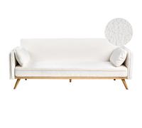 Beliani Sofa Bed Asaa Boucle Off-White