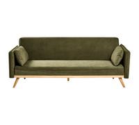 Beliani Sofa Bed Asaa Fabric Green