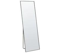 Beliani Standing Mirror Beauvais 156 Cm Metal Black
