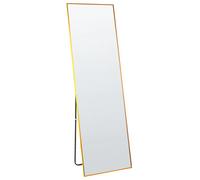 Beliani Standing Mirror Beauvais 156 Cm Metal Gold