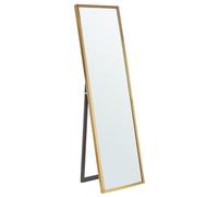 Beliani Standing Mirror Torcy 140 Cm Gold