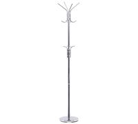Beliani Steel Coat Stand Garment Rack Clothes Rail Silver Claxton