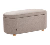 Beliani Storage Bench Hayward Fabric 98 Cm 44 Cm Beige