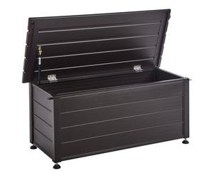 Beliani Storage Box Campalto 113 Cm 50 Cm Metal Dark Brown