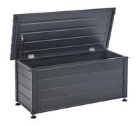 Beliani Storage Box Campalto 113 Cm 50 Cm Metal Dark Grey