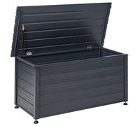 Beliani Storage Box Campalto Metal 123/60cm Dark Grey, Grey