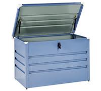 Beliani Storage Box Cebrosa 100 Cm 62 Cm Metal Blue