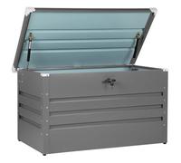 Beliani Storage Box Cebrosa 100 Cm 62 Cm Metal Grey