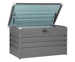 Beliani Storage Box Cebrosa 100 Cm 62 Cm Metal Grey