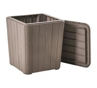 Beliani Storage Box Sarandi 40 Cm 40 Cm Taupe