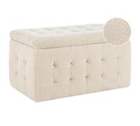 Beliani Storage Ottoman Michigan Boucle Beige