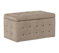 Beliani Storage Ottoman Michigan Velvet Light Brown