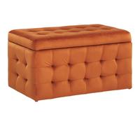 Beliani Storage Ottoman Michigan Velvet Orange