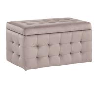 Beliani Storage Ottoman Michigan Velvet Pink