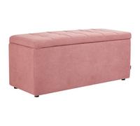 Beliani Storage Ottoman Orem Fabric 100 Cm 40 Cm Pink