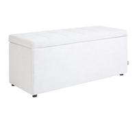 Beliani Storage Ottoman Orem Fabric Off-White