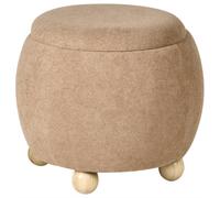 Storage Pouffe ANNABELLA Boucle Light Brown