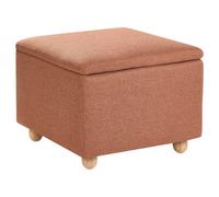 Beliani Storage Pouffe Ferndale Fabric Golden Brown