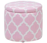 Beliani Storage Pouffe Tunica Cotton Pink