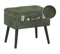 Storage Stool MALLARD Corduroy Dark Green