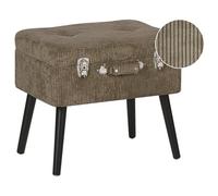 Storage Stool MALLARD Corduroy Light Brown