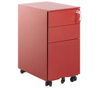 Beliani Storage Unit Bolsena Ii Metal Red