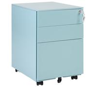 Beliani Storage Unit Cami Metal Light Blue