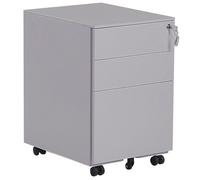 Beliani Storage Unit CAMI Metal Light Grey, Grey