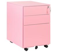 Beliani Storage Unit Cami Metal Pink