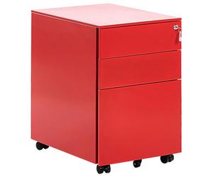 Beliani Storage Unit Cami Metal Red