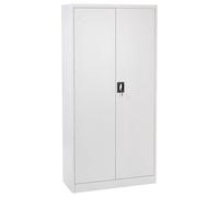 Beliani Storage Unit Feldspar Metal White