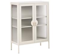 Beliani Storage Unit GLEORA Metal Light Beige, Cream