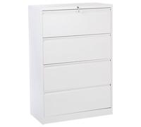 Beliani Storage Unit HALITE Metal White, White