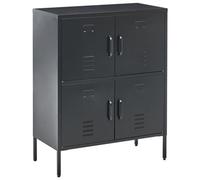 Beliani Storage Unit Holbeck Metal Black