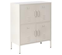 Beliani Storage Unit Holbeck Metal Light Beige