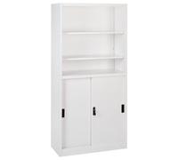 Beliani Storage Unit Muscovite Metal White
