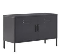 Beliani Storage Unit Uria Metal Black