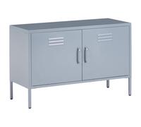 Beliani Storage Unit URIA Metal Grey, Grey