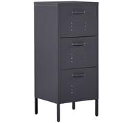 Beliani Storage Unit Wostok Metal Black