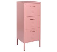 Beliani Storage Unit Wostok Metal Peach Pink