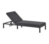 Beliani Sun Lounger Lariano Reclining Metal Graphite Grey