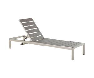 Beliani Sun Lounger Nardo Reclining Metal Grey
