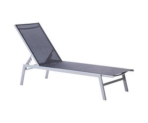 Beliani Sun Lounger Noli Reclining Metal Black