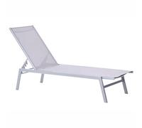 Beliani Sun Lounger Noli Reclining Metal Grey
