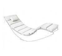 Beliani Sun Lounger Pad Cushion Brescia Premium 180 X 60 Cm Off-White